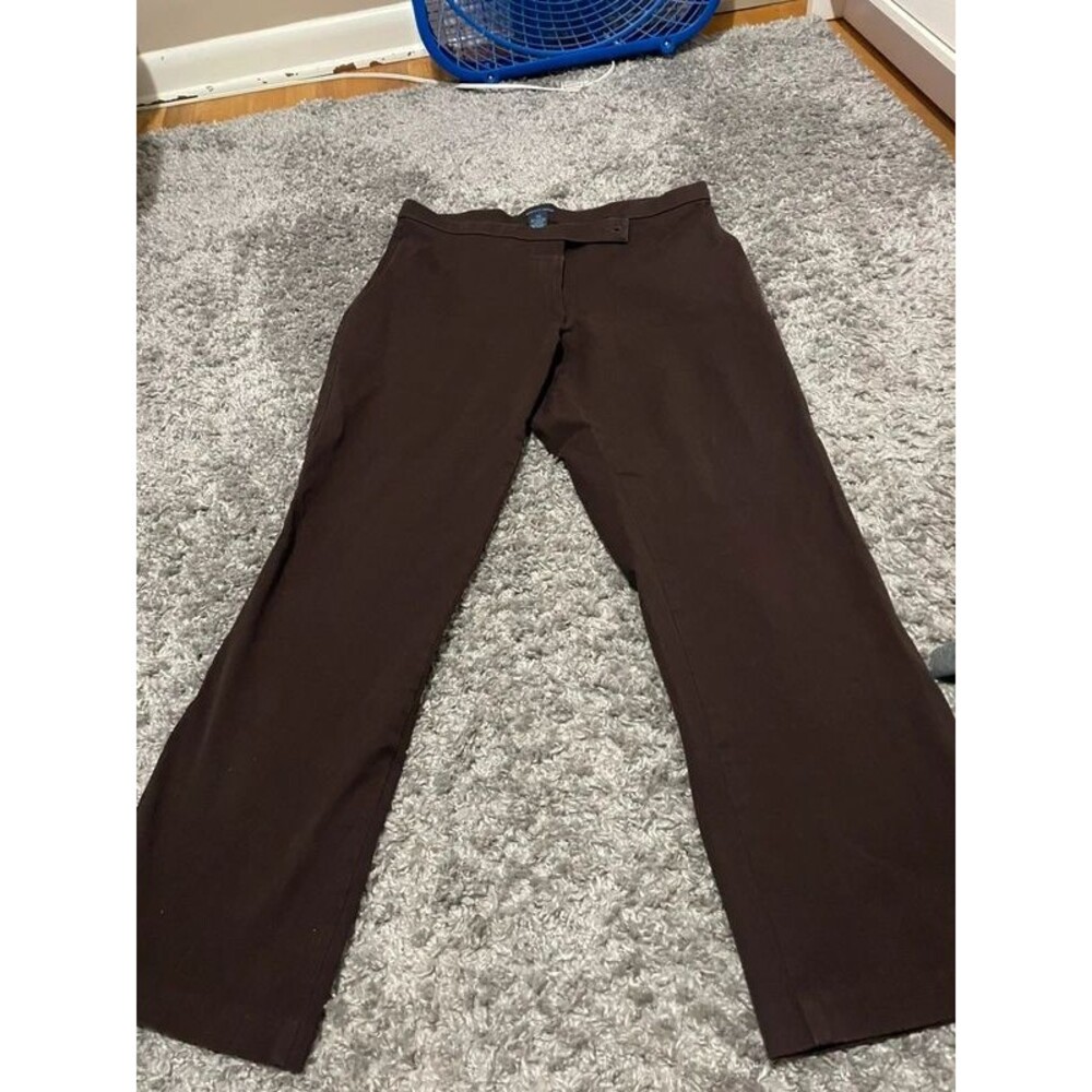 Women's Westbound The Park Ave Fit Classic Leg Pants sz 16 brown